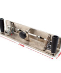 Heavy Duty Stainless Steel Knife Grinding Workbench And Adjustable Sharpener Jig For Flat Concave Convex Blades side view with measurements