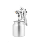 Built Tough Pneumatic Paint Sprayer With Slick Finishes And No Sweat Cleanup Ideal For Auto Detailing Furniture Makeovers And Handyman Projects Featuring Rust Resistant Steel Tips in silver finish.