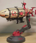 Glue Free Airship Model Kit Ready To Assemble With Photo Etched Parts English Instructions Included Paint Not Included For Ages 14 Plus displayed on a stand