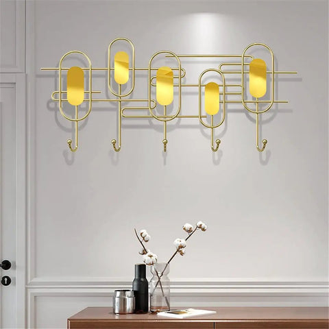 Heavy Duty Iron Wall Hooks Game Changer Home Upgrade For Entryways And Bedrooms Decor Sturdy Metal Coat Rack with gold finish