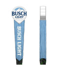Blue Busch Light tap handle for beer, standard thread, front and side view, fits most keg taps
