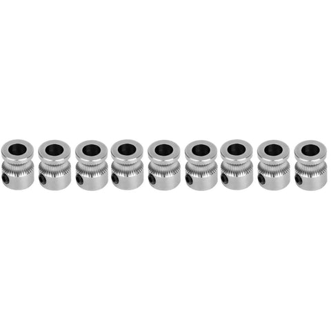 Set of 10 Stainless Steel Extruder Drive Gear Wheels For 3D Printers With 5mm Bore Precise Filament Grip And Smooth Feeding Ender 3 V2