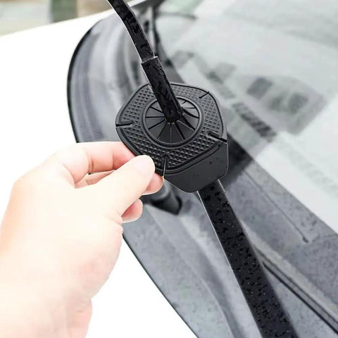Tesla Cybertruck Wiper Hole Cover Pad Keeps Dang Leaves At Bay Snug Fit Reservoir Shield on wiper arm for easy protection from debris.