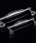 Two Pack 3.78 Inch Glass Dresser Drawer Handles With Clear Crystal Look Pull Knobs In Chrome Metal Finish, 96mm Center To Center