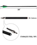 22 Inch Carbon Crossbow Bolts For Hunting And Target Practice, High Precision Arrows With Shield Vanes, shaft and stainless steel tips
