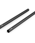 Hella Lightweight 15mm Carbon Fiber Camera Support Rods 12 Inches Pack Of 2 Smooth Matte Finish displayed on a white background.