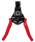 Automatic Wire Stripper Cutter For Quick One-Handed Insulation Removal Up To 1 Inch, Center-Mounted Leverage, Red Handles