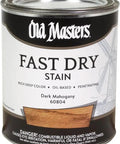 Dark Mahogany Fast Dry Interior Wood Stain Quart in can, ideal for cabinet makeovers and door refinishing.