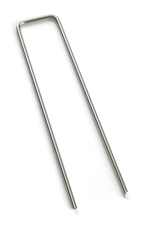 Beefy 6 Inch 11 Gauge Stainless Steel Landscape Staples For Landscape Fabric And Drip Irrigation Lines Rust Resistant 304 Stainless Steel Pro Grade 100 Pack For Secure Soil Anchoring And Frost Fabric