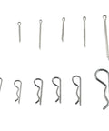 250 Piece Spring Retaining Hair Pins Kit With Cotter Pins And Stainless Hairpin Clips For Auto Repair And Maintenance, assorted sizes