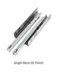 Two Piece Bottom Mount Drawer Slides for Furniture, Metal Drawer Rails With Easy Install, 40cm Heavy Duty Under Mount Glide