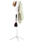 Wooden Coat Rack Stand With Eight Hooks Freestanding Coat Tree With Three Adjustable Heights Your Go To Home Organization Buddy