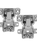 2 Pack Invisible Cabinet Hinges For Kitchen Cabinets, Soft Close With Buffer, Semi Concealed Design, Cold Rolled Steel