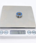 Beefed-Up Full Ball 10x19x5mm Cartridge Bearings Set Chrome Steel Blue Sealed With Grease Quad Pack For MTB Hub Pivot No Retainer Tough Load Capacity VRS Dual Lip Labyrinth Seal, single bearing on scale