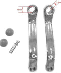 2 Inch Cup Bottom Bracket Conversion Kit For Bikes Converts One Piece Crank To Three Piece Includes 200mm Axle 36T And 44T Sprockets With 165mm Arm Cruiser Frame Compatible Silver Finish components
