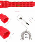 8 In 1 Faucet And Sink Installer Tool With Pro Grade Build And Anti Slip Grip, Universal Pipe Wrench For Faucet Nuts And Plumbing Fittings, Makes Quick Work Of Kitchen Bathroom Sink Lines Like A Boss, Valves And Filter Baskets, Durable Red Finish.