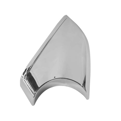 Boost Your Tesla Game With This Slick Chrome Right Rearview Mirror Bottom Cover Cap Bolt On Trim Replacement Designed For Model S 2014 To 2021 polished chrome mirror cover trim close-up
