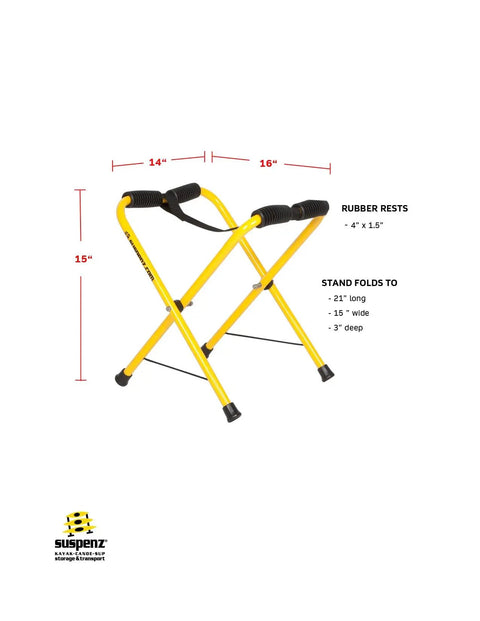 Rock Solid Foldable Kayak Stand Hella Portable Rack For Kayaks Canoes And SUPs Compact Outdoor Storage Holder 150 Lb Capacity No Sweat Dock Setup Lifetime Tough Yardside Boat Parking Gear