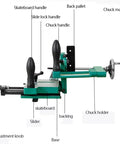 Heavy Duty Woodworking Tenoning Machine Desktop Drilling Jig with fine adjustment knob and chuck manual wheel for precision.
