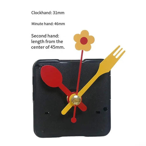 DIY Silent Quartz Clock Movement For Wall Panels With 18mm Shaft And 11mm Thread Ideal For Fixing Old Clocks Or Building Custom Bedroom And Home Decor Projects, colorful hands