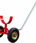Heavy Duty Pipe Dolly With Solid Tires And 360 Degree Rotating Forks, Built Like A Tank Steel Pipe Transporter Cart for easy transport.
