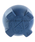 Top view of Porsche Radiator Cap OEM Replacement With Mesh Screen 996 106 447 04 showing logo and part number