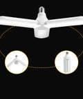 Beast Mode Bright 5000 Lumen 6500K Deformable LED Garage Light With E27 Base showing adjustable arms and side profile