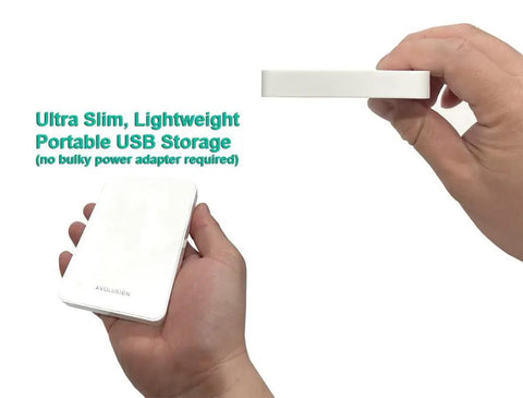 Z1-S USB 3.0 Portable External Gaming Hard Drive For PS5 And PS4 White Preformatted 1TB No Power Adapter Needed shown in hand