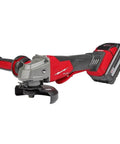 Badass Brushless Angle Grinder Set Featuring Dual High Output Batteries And Rapid Charger with 18V motor and ergonomic grip.
