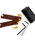 Oscarbide 3/4 in self-lock block with adjustable blade; includes NCIH26-3/NCIH26-4 blades, GTN-3/GTN-4 carbide inserts, and hex wrenches