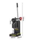 Heavy Duty Manual Arbor Press 1 Ton Lever Style Desktop Punch Tool Precision Cast Iron Shop Workhorse with measurements
