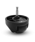 Replacement front caster wheel with swivel stem for ECOVACS robot vacuums, black plastic housing