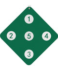 Five-Target PU Leather Fencing Practice Panel, Double-Sided Wall Mount Target for Epee Training with numbered targets.
