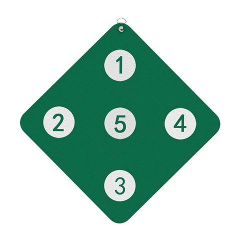 Five-Target PU Leather Fencing Practice Panel, Double-Sided Wall Mount Target for Epee Training with numbered targets.