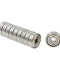 10Pcs Deep Groove Ball Bearings Kit R2 R3 R4 R6 R8 R10 R12 R133 R144 R155 R156 R166 R168 R188 ZZ Shielded For Electric Motors Conveyors And Mechanical Equipment Beef Up Your Machinery High Performance Durable Smooth Operation. Silver steel ZZ shielded deep groove ball bearings