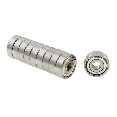10Pcs Deep Groove Ball Bearings Kit R2 R3 R4 R6 R8 R10 R12 R133 R144 R155 R156 R166 R168 R188 ZZ Shielded For Electric Motors Conveyors And Mechanical Equipment Beef Up Your Machinery High Performance Durable Smooth Operation. Silver steel ZZ shielded deep groove ball bearings