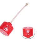 5.8Ghz RHCP High Gain Antenna 3dBi for FPV Racing Drones, red UFL connector, ultra compact design for RC parts accessory