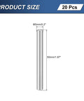 20 Pack M5x50mm 304 Stainless Steel Dowel Pins For Mechanical Manufacturing And Furniture Installations, Silver, single pin shown with size