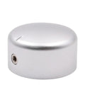 Rock Solid Silver Aluminum Volume Knob 44X25 Mm For Amp And Turntable Fine Tuner One Piece Machined Dial with smooth finish.