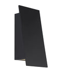 Slant 11in LED Indoor Outdoor Wall Light Black Finish 3000K Warm White 180 Degree Rotatable Mounting Vertical