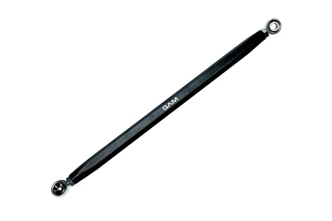 Heavy Duty Radius Arms Kit For X3 XRS XRC XMR 72 Inch Upper And Lower Turret Arms 6061 Aluminum 1040 Carbon Spacers Black Anodized Finish Improved Rigidity Over OEM Made In USA, black Can-Am arm with heim joints