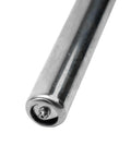 Close-up of Concealed Tubular Door Closer Auto Soft Close For Fire Rated Doors Up To 50kg Silver Non Handed With Screws Hidden Mount