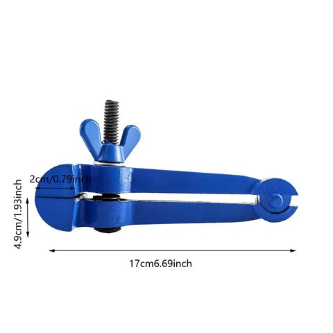 Heavy Duty Handheld Vise Pliers 50mm Mini Bench Clamp For DIY And Home Use, blue cast iron tool with carbon steel jaws.