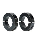 Double Split Shaft Collar Set Screw Style For Precise Axle Retention Inner Diameter 4 To 80mm Heavy Duty Clamp, black steel