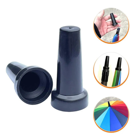 Dead Simple Umbrella Tip Caps 2 Pack Replacement Top Covers For Patio Umbrellas tough black plastic caps for outdoor use.