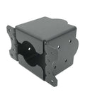 Beefy 6x6 Post Base 2 Pack For Deck And Fence Mounting, Extra Thick 8 Gauge Steel With Black Powder Coat, front view