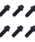 Six black 8mm twelve-point pressure plate bolts for Honda/Acura manual transmissions