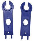 All-In-One Solar Spanner Wrench For MC4 Connectors And PV Cables, No-Fuss Pro Grade Connector Tool, blue plastic, 1 pair