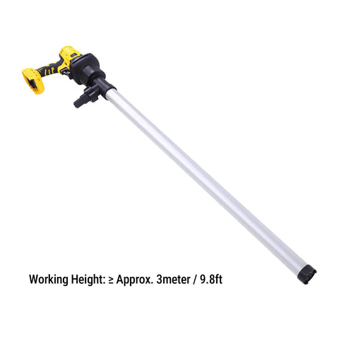 Garosa 60-80LPM Electric Drum Pump With Lithium Battery And Aluminum Pipe, High Speed 8000Rpm For Derv Lubricating Oil Water Kerosene, Excellent Sealing For Standard Drums