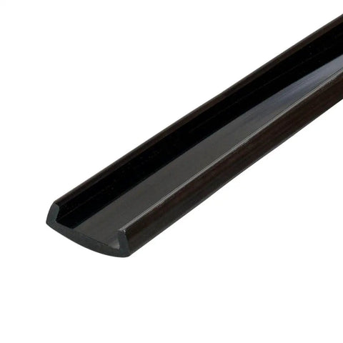 3/4 Inch Flexible PVC U Channel Molding For Edging Fits 3/4 Inch Thick Panels High Gloss Black 25 Foot Coil Bendable Trim